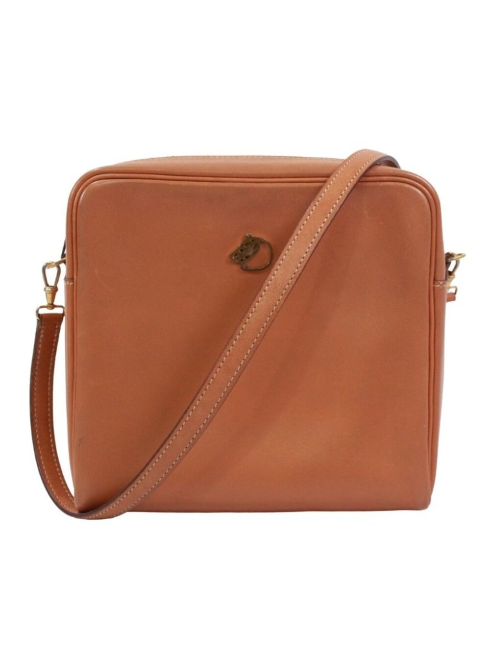 Hermes Jockey Mini Vache Hunter Brown Shoulder Bag Gold